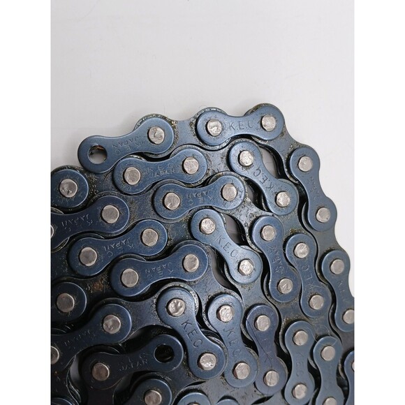 VINTAGE KEC (Japan) BMX CHAIN 80's OLD SCHOOL - K.E.C. Ver. 7.D Black 104 LINKS - Picture 3 of 11